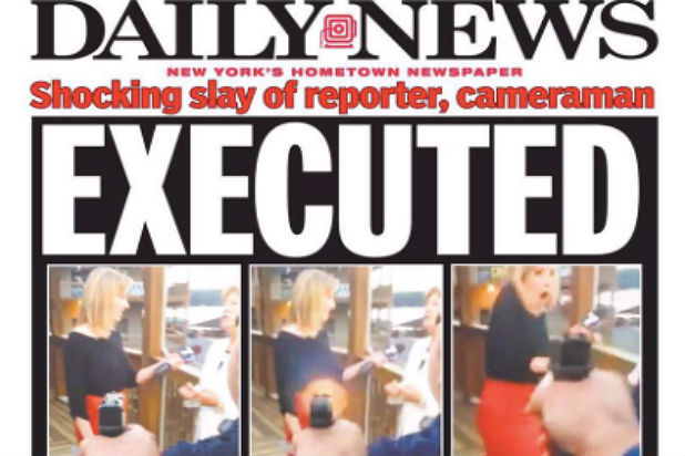 Ny Daily News Sparks Outrage With Sickening Wdbj Shooting Cover