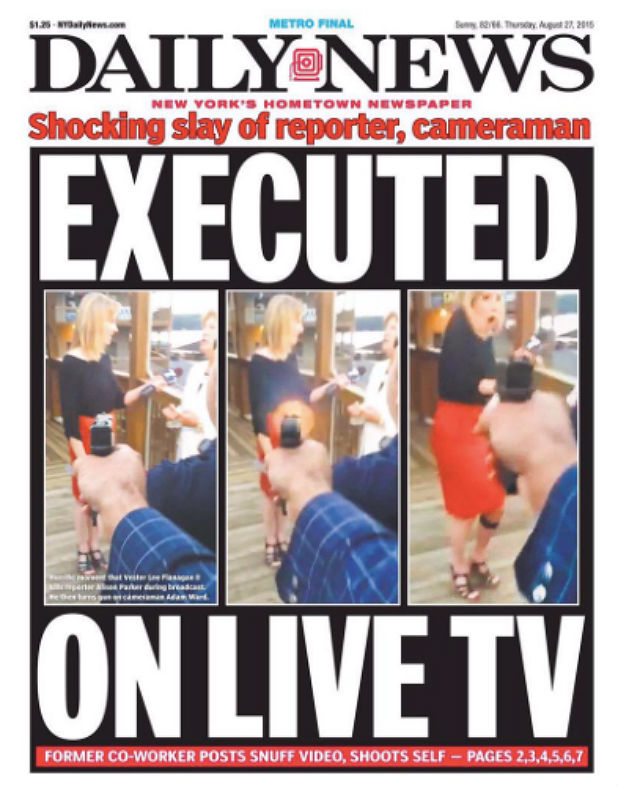 NY Daily News sparks outrage with 'sickening' WDBJ shooting cover