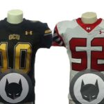 SUPERMAN VS. BATMAN Football Jerseys from Filming ELAC Weingart Stadium