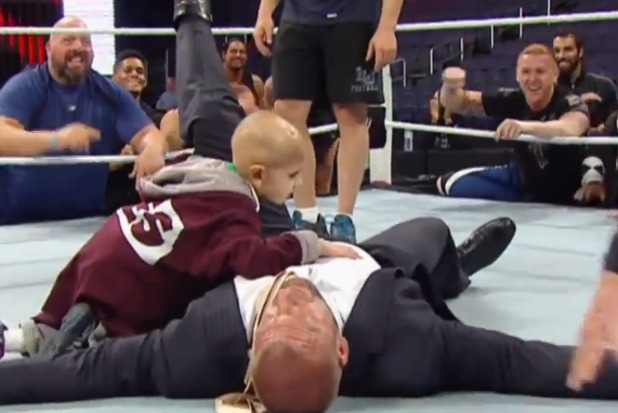 Wrestlemania XXX: WWE Honors Connor the Crusher, Boy With Cancer ...
