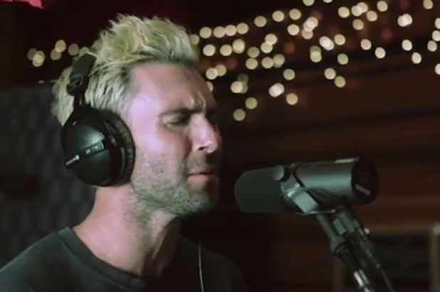 Adam Levine And His Bleach Blonde Hair Sing A Sad Song For Begin