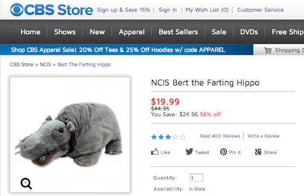 farting stuffed hippo