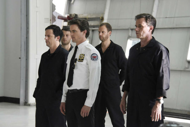 White Collar Matt Bomer as Neal Caffrey Posing in Grey by Wall