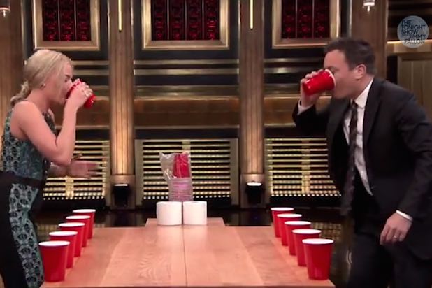 Margot Robbie Crushes A College Drinking Game On Tonight Show Video
