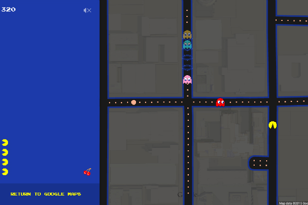 Google Turns Google Maps Into a Giant Game of Pac-Man