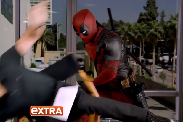 Ryan Reynolds Deadpool Knocks Out Mario Lopez On April Fools Spot F Ck You Slater Video 