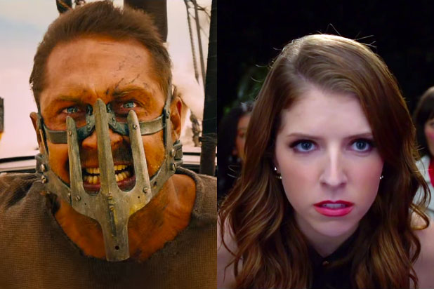 618px x 412px - Tom Hardy's 'Mad Max' vs Rebel Wilson-Anna Kendrick 'Pitch Perfect 2' in  Battle of Sexes at Box Office