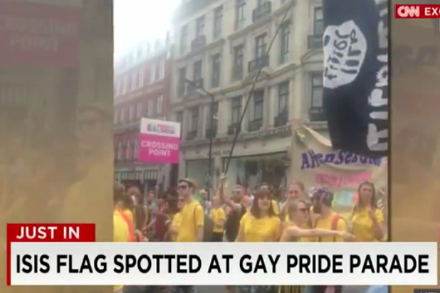 618px x 412px - CNN Mistakes Gay Pride Dildo Flag for ISIS Flag (Video)