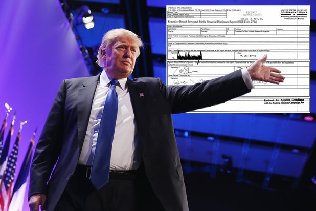 Donald Trump's Financial Disclosure Lists $1.4 Billion In Assets - TheWrap