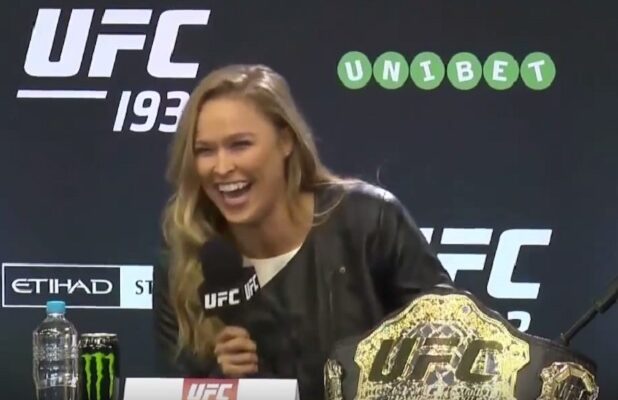 618px x 400px - Ronda Rousey Makes Accidental Sex Joke During Press Conference (Video)