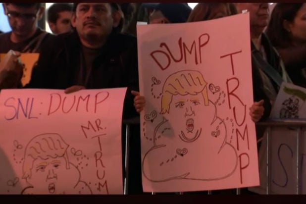 Donald Trump 'SNL' Protesters Flood 30 Rock: 'Shut It Down!' - TheWrap