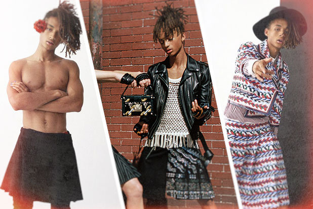 Pictures of Will Smith's Son Jaden Smith Wearing Skirt in Louis