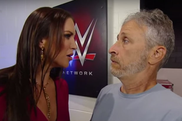 618px x 412px - WWE's Stephanie McMahon Catches Jon Stewart Talking Smack on Her (Video)