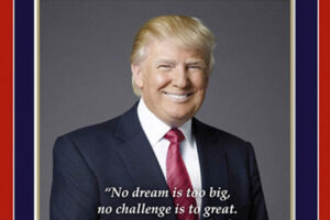 trump inauguration poster typo