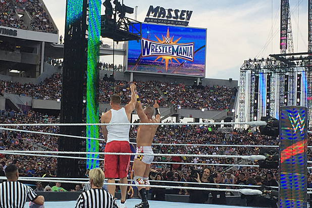 Rob Gronkowski Gets in the Ring for WrestleMania 33