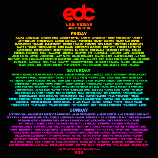 Electric Daisy Carnival 17 Lineup Revealed