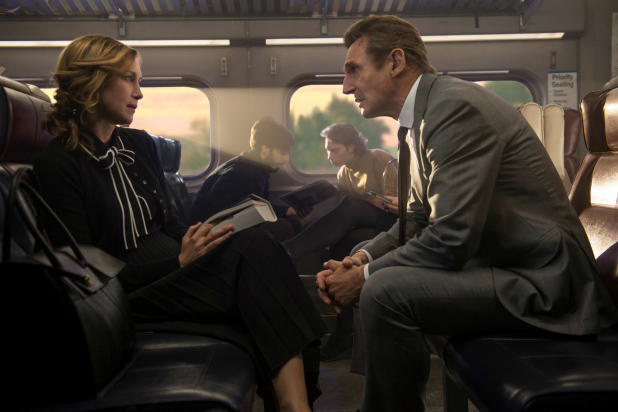 Alexandra Daddario Anal - The Commuter' Film Review: Liam Neeson Train Thriller Ultimately Runs Out  of Steam