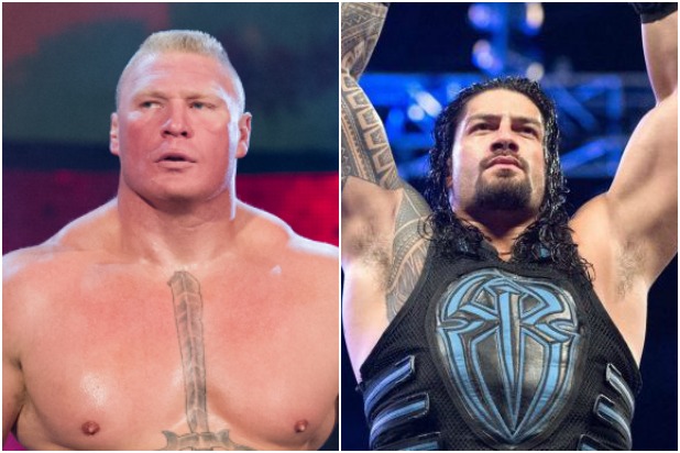 618px x 412px - Watch Roman Reigns Spear Brock Lesnar Through Steel Cage (Video)