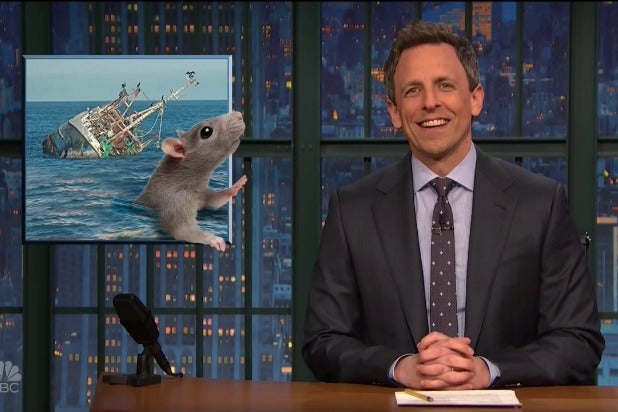 618px x 412px - Seth Meyers: Paul Ryan Is a Rat Fleeing a Sinking Ship (Video)