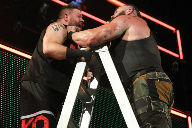 Braun Strawman Sex Videos - WWE 'MITB': Watch Braun Strowman Throw Kevin Owens Off the Tallest Ladder  You've Ever Seen (Video)