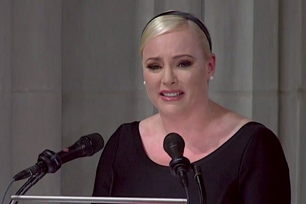 Meghan Mccain Praised For Fathers Eulogy Never Heard Applause At A