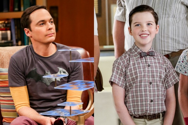 618px x 412px - Sheldons Unite: 'The Big Bang Theory' and 'Young Sheldon' to ...