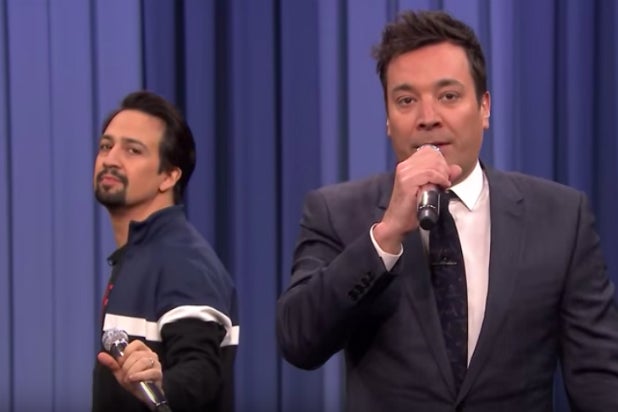 Jimmy fallon and 2024 lin manuel miranda