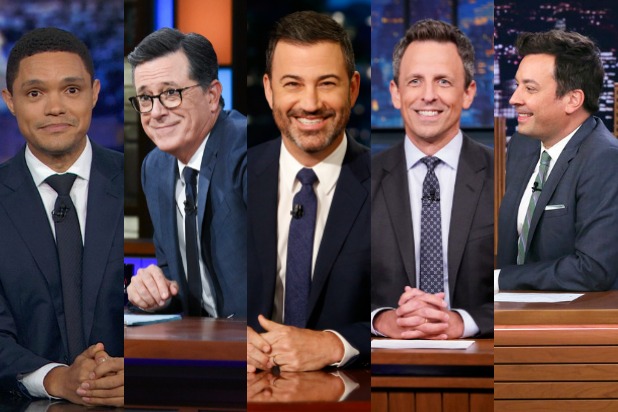 Late Night Hosts Return To Mock Trumps Hurricane Dorian - seth meyers kilt award show