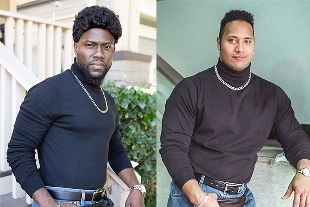 Kevin Hart Trolls Dwayne Johnson Halloween, Re-Creates Iconic Fanny Pack Outfit (Photo)