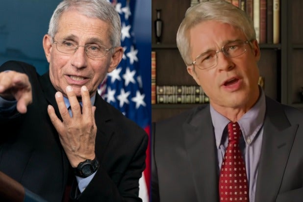 Dr. Fauci Gives Thumbs Up to 'Classy' Brad Pitt's 'SNL' Impersonation ...