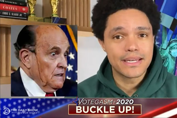 Trevor Noah Loses It Over Giuliani S Hair Dye Mess Video