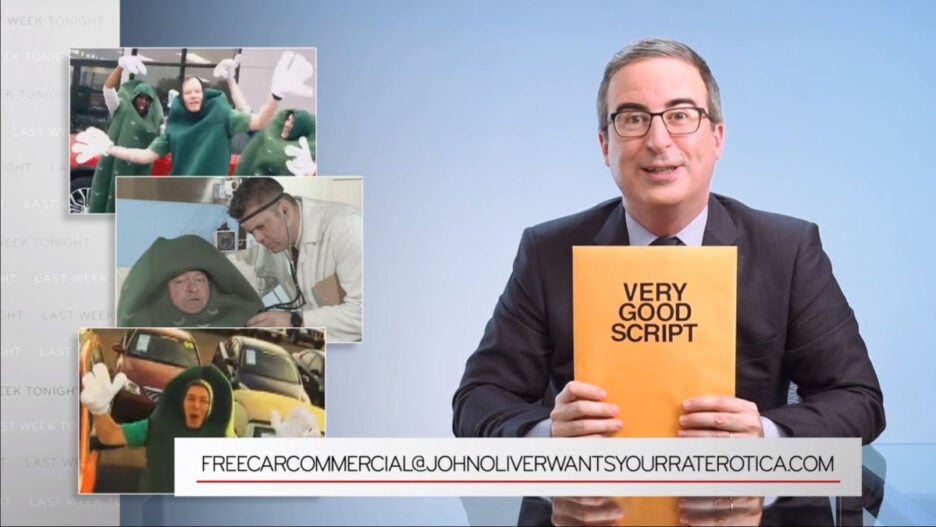 John Oliver Dares Car Dealerships To Use His Secret Commercial Script