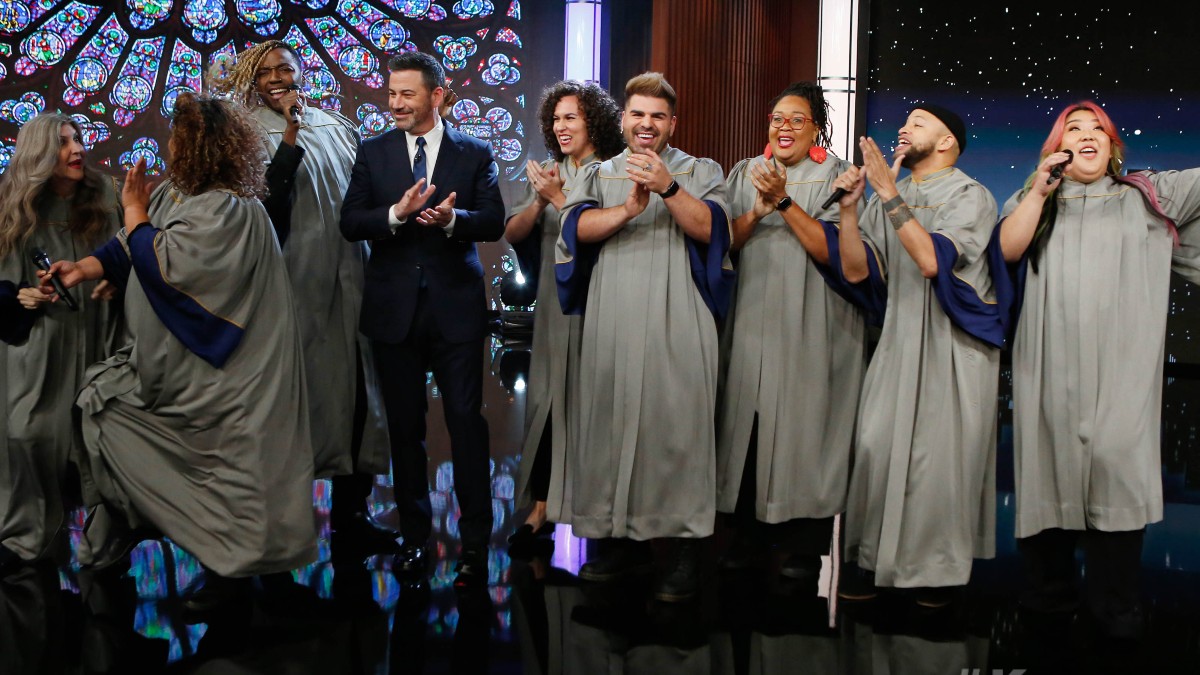 Kimmel Takes the Edge Off the Constant Bad News With a Gospel Choir (Video) thumbnail