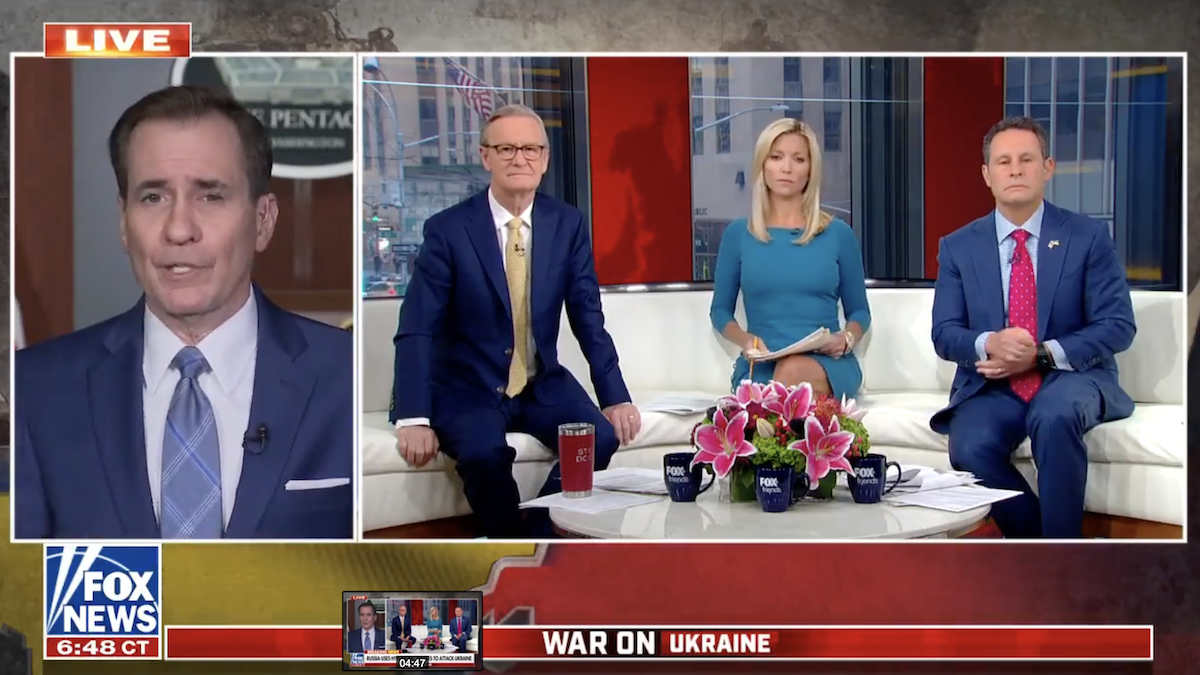 Fox News Hosts Thank Biden Official John Kirby for Helping Evacuate  Benjamin Hall from Ukraine (Video)