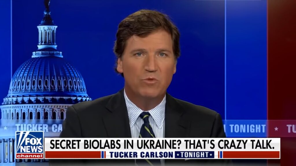 Tucker Carlson Appears To Trash Fox News Colleague Who Debunked Ukraine Bioweapons Conspiracy