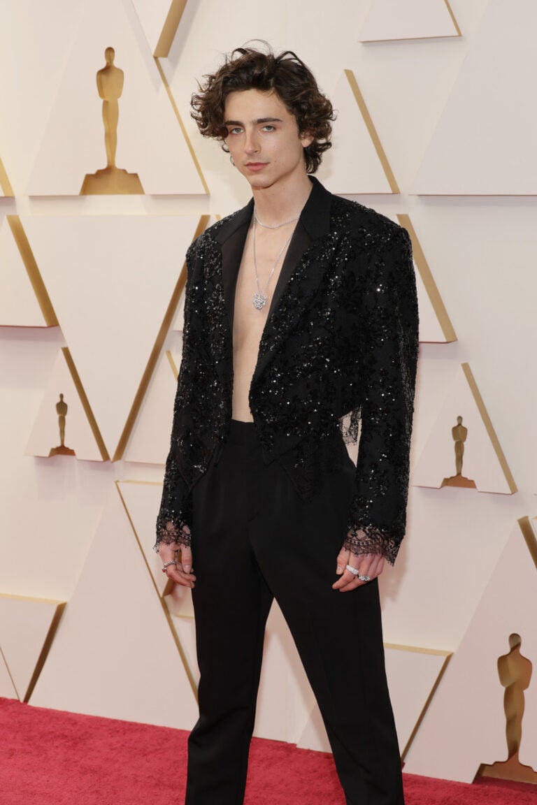 Timothée Chalamet Goes Nearly Shirtless at Oscars