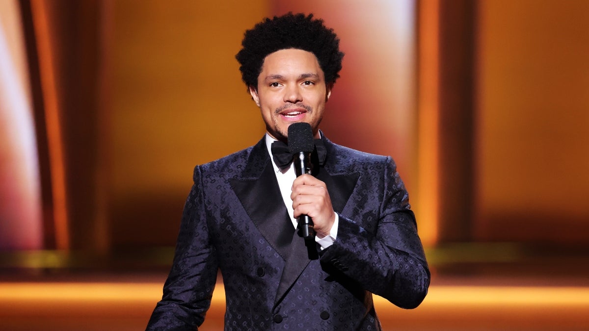 Trevor Noah Jokes About the Will Smith Slap in Super Brief Grammys ...