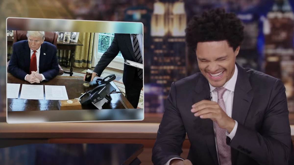 Trevor Noah Mocks Donald Trump For His Diet Coke Valet 4488