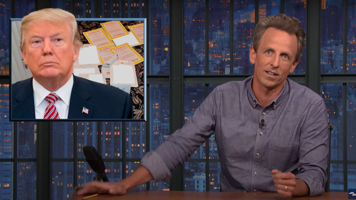 Seth Meyers Wishes Trump Had Twitter Back For Harry Styles Spitgate 