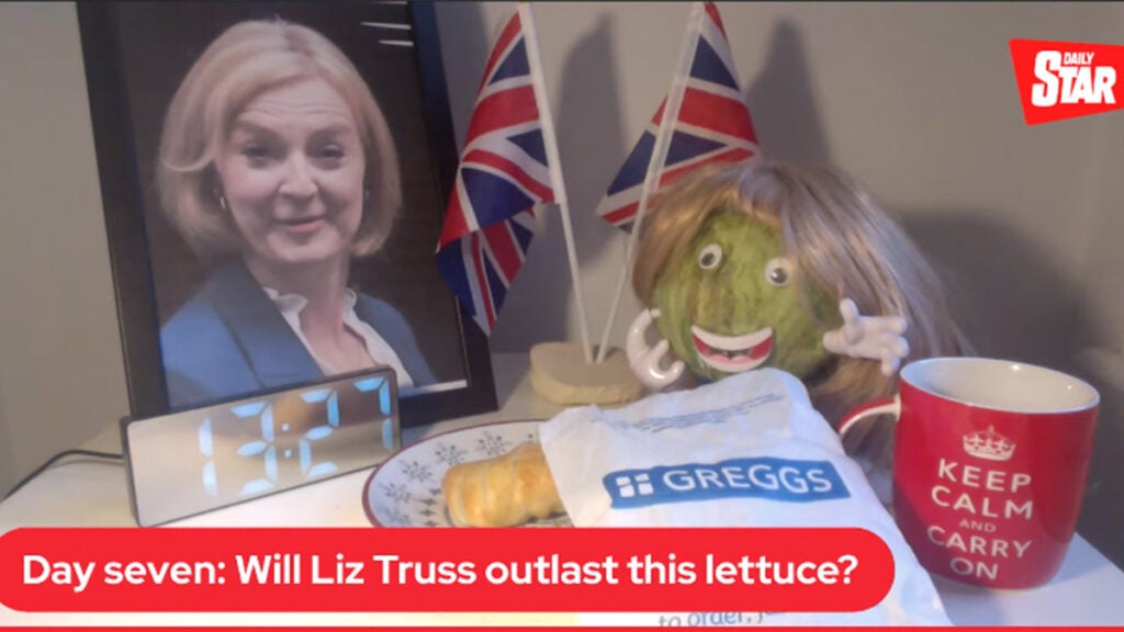 Lettuce Outlasts Resigned UK Prime Minister Liz Truss In Viral Video