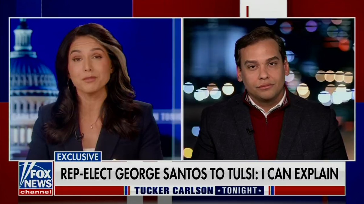 George Santos Flop-Sweats, Insults Voters and Lies Even More in Fox ...