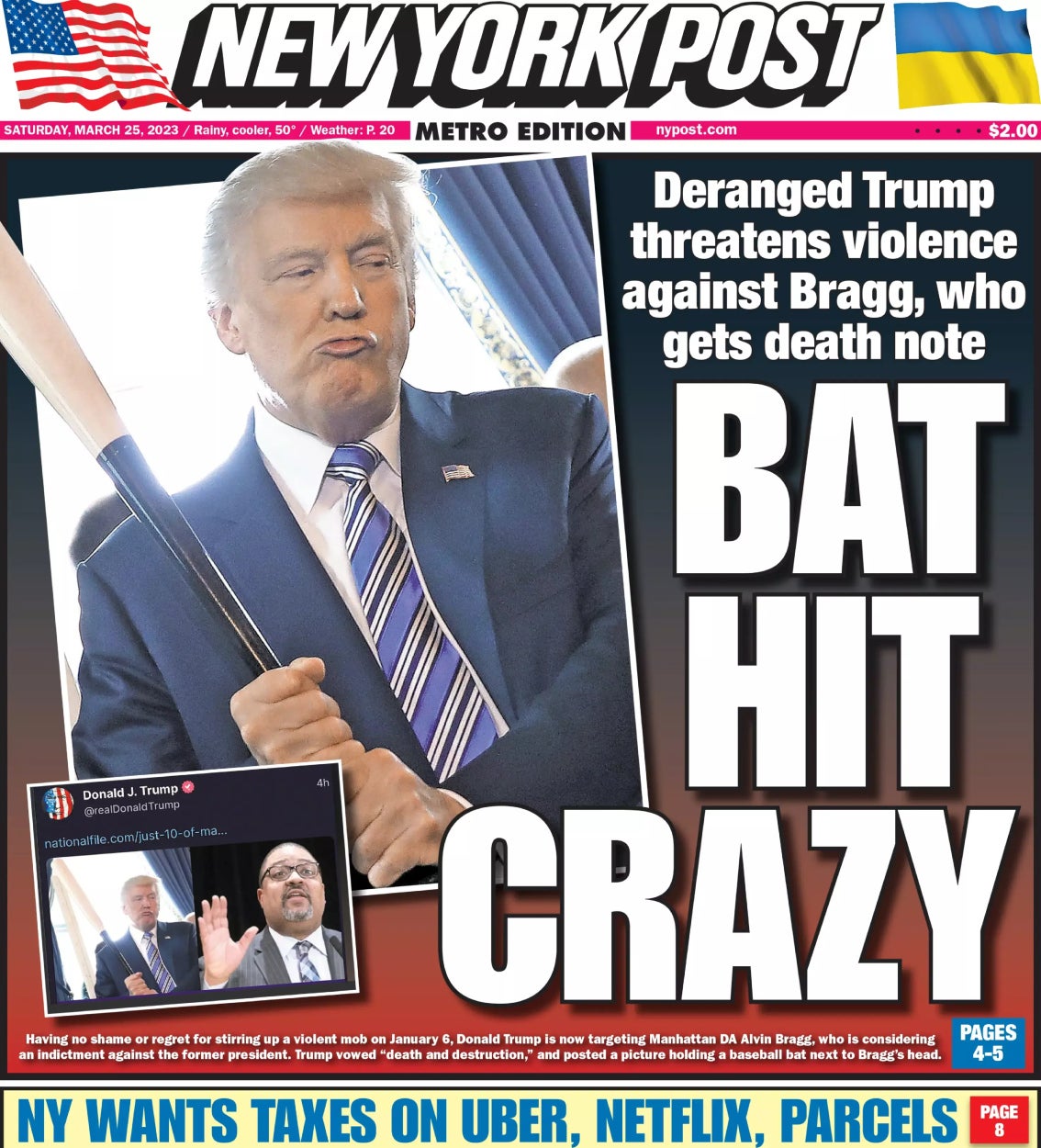 Rupert Murdoch Calls Trump Deranged, Bat Hit Crazy In NY Post Editorial