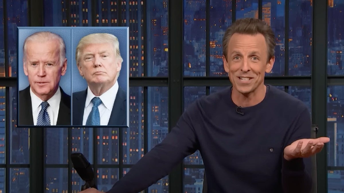 Meyers Roasts Potential Biden-Trump Rematch On Late Night