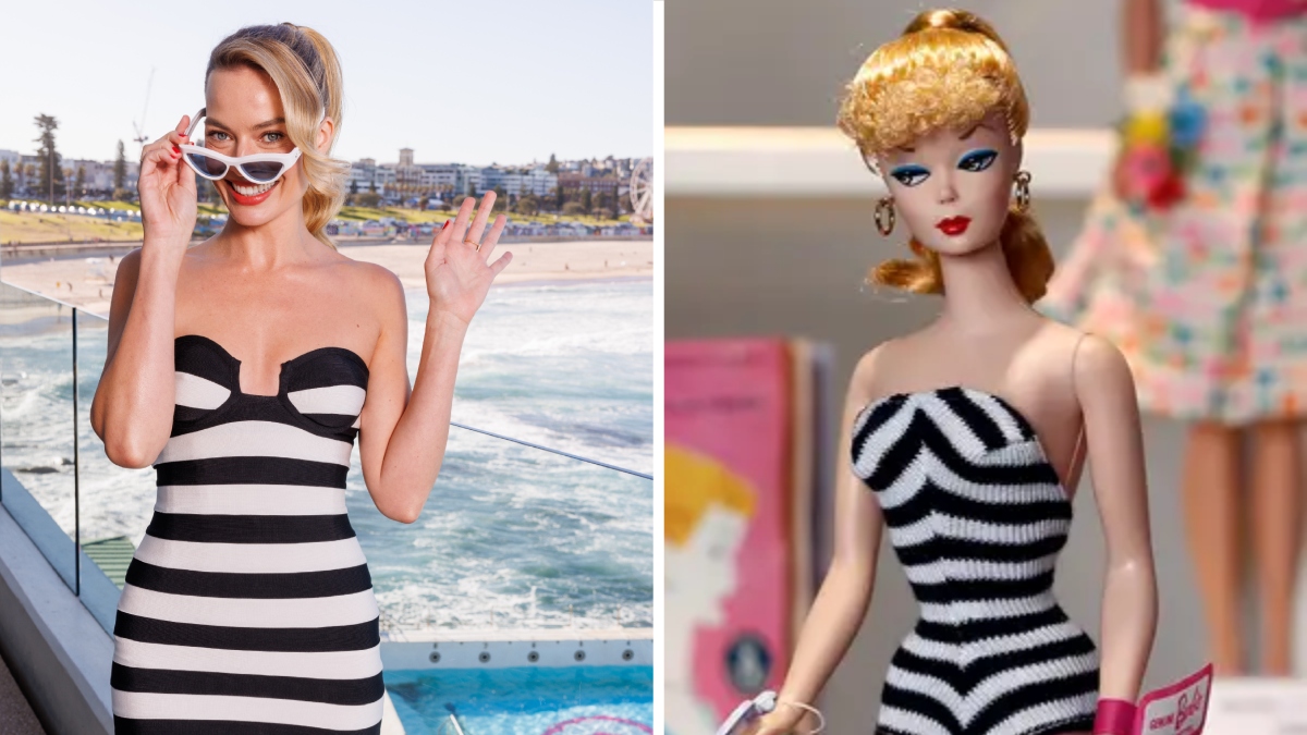 Margot Robbie Puts Spin On Barbie S Iconic Striped Off