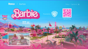 A Roku promotion for "Barbie"