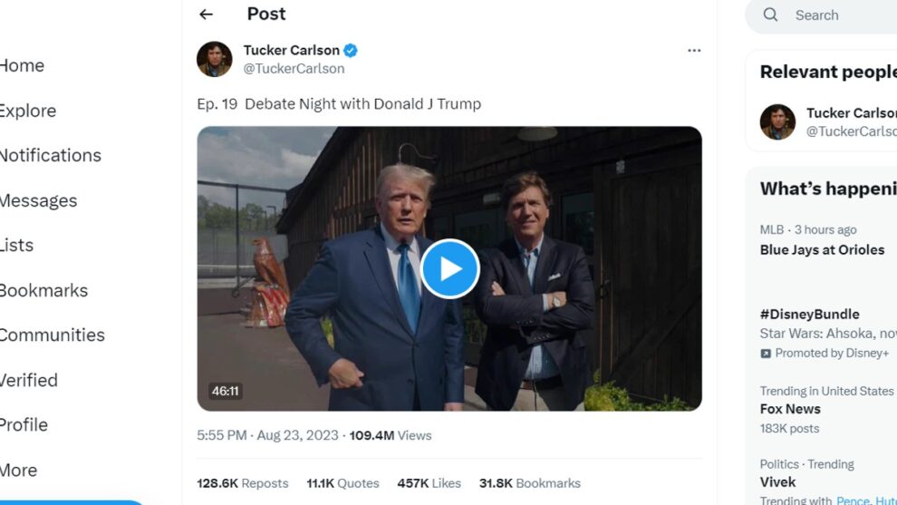 Trump Is Bragging About 100 Million Views for Tucker Carlson Interview --  Here's Why That's Misleading