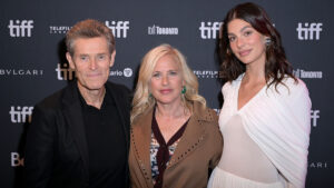 TORONTO, ONTARIO - SEPTEMBER 08: (L-R) Willem Dafoe, Patricia Arquette, and Camila Morrone attend the "Gonzo Girl" premiere during the 2023 Toronto International Film Festival at Scotiabank Theatre on September 08, 2023 in Toronto, Ontario.