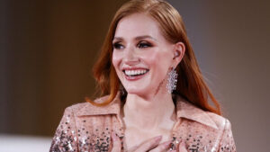 Jessica Chastain attends a red carpet for the movie 