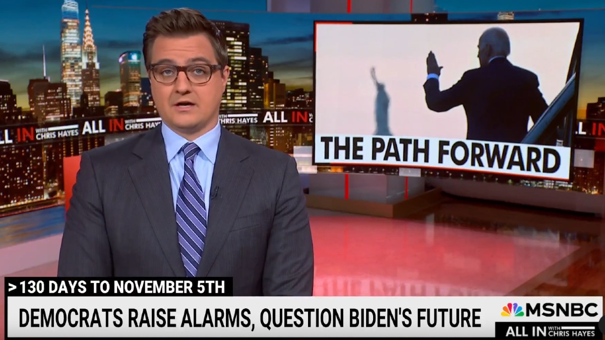 Chris Hayes states that Joe Biden “will be the Democratic candidate unless he chooses not to be”