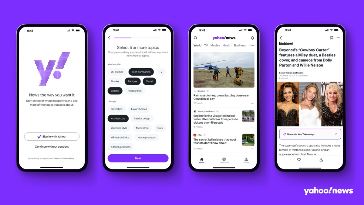 Yahoo News Incorporates Artifact AI Technology into Revamped App